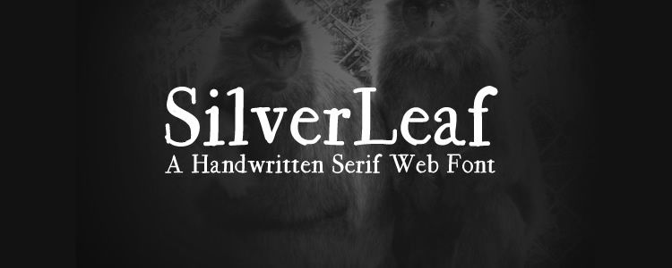 SilverLeaf Handwritten serif free font family typeface