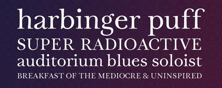 Tryst Regular serif free font family typeface