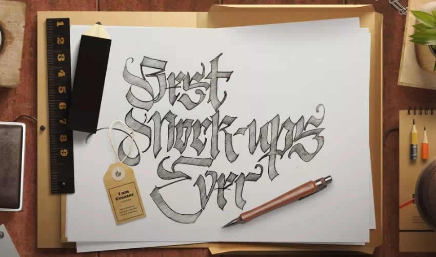 free Sketch Topview adobe photoshop scene creator mockup template psd