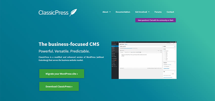ClassicPress Home Page