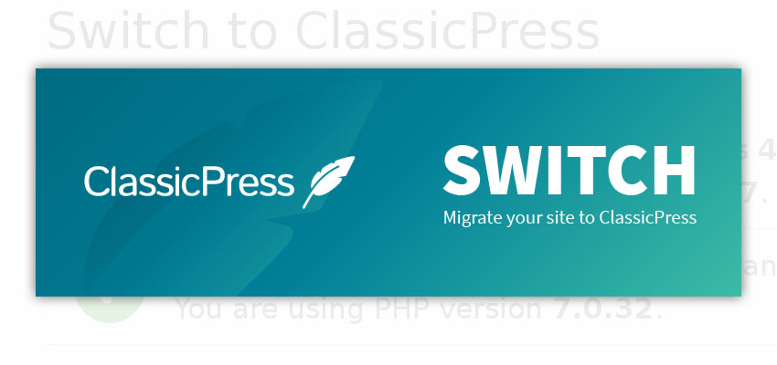 ClassicPress Switch Plugin Banner
