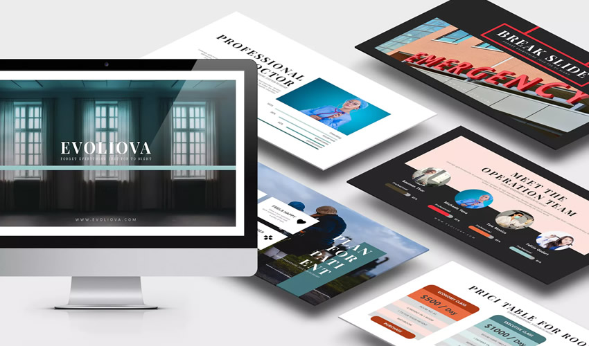 Evoliova Medical google slides theme presentation template