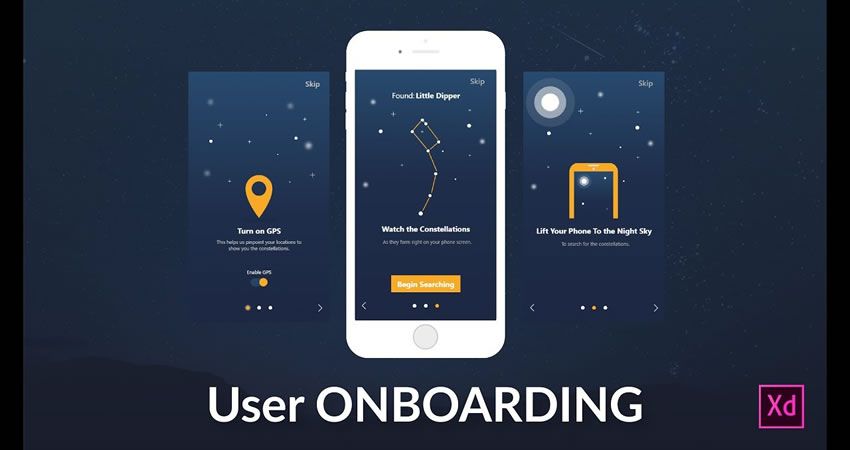 User Onboarding Experience in Adobe XD tutorial