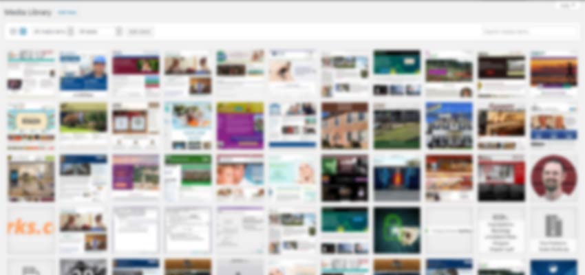 The WordPress Media Library.