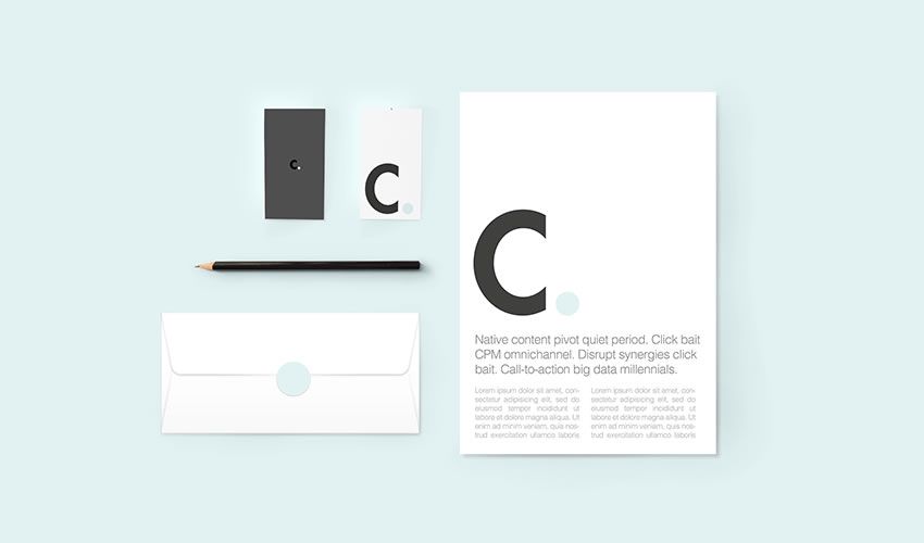 Corner Branding/Identity Mockup PSD Photoshop Free