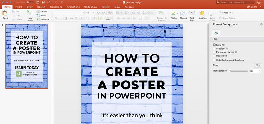 How to Quickly Make a Poster In PowerPoint