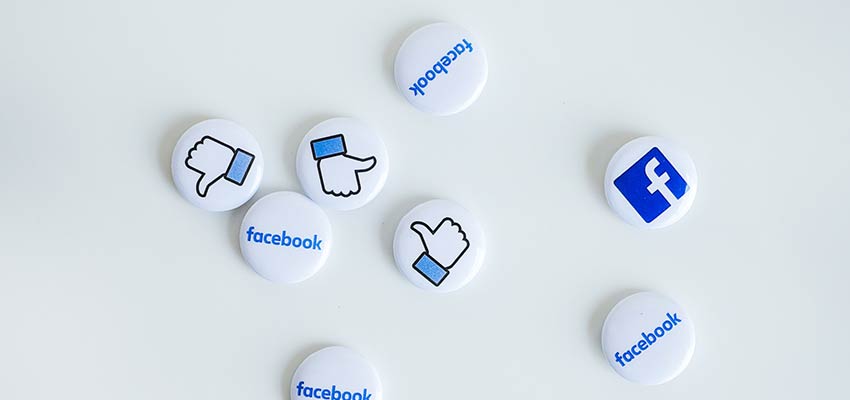 Buttons with Facebook Imagery