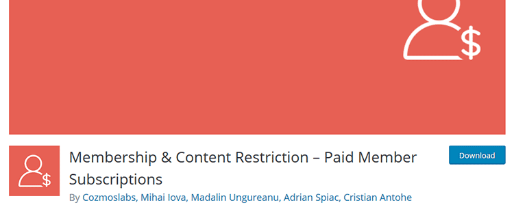 Membership & Content Restriction - Paid Member Subscriptions wordpreess plugin free