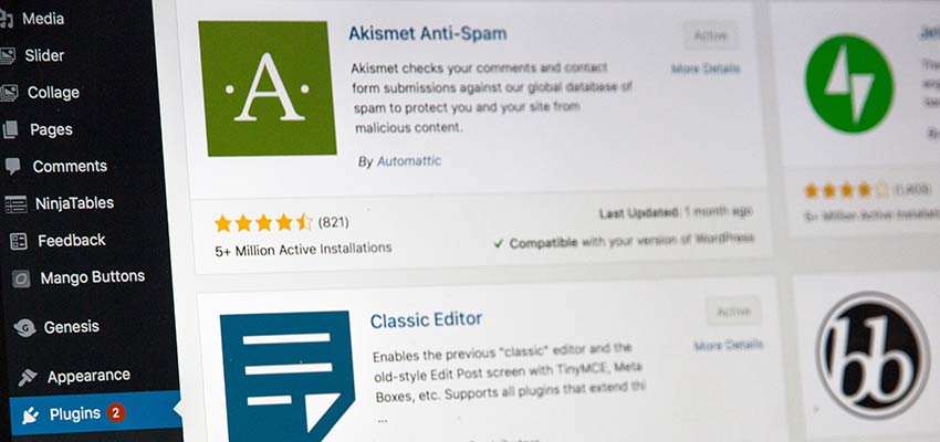 WordPress Plugin Screen