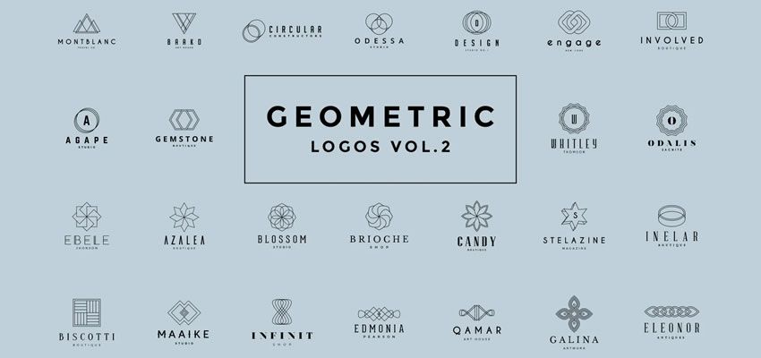 Geometric clever typography in logo design