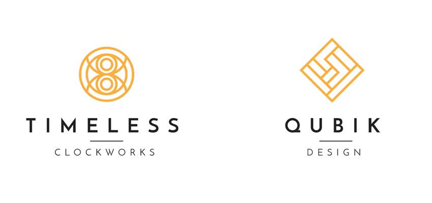 Minimal Geometric Logo Collection clever typography in logo design