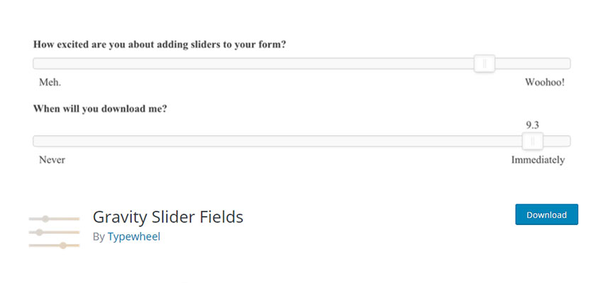 Gravity Slider Fields