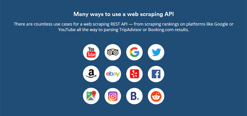 Examples of web scraping use cases.