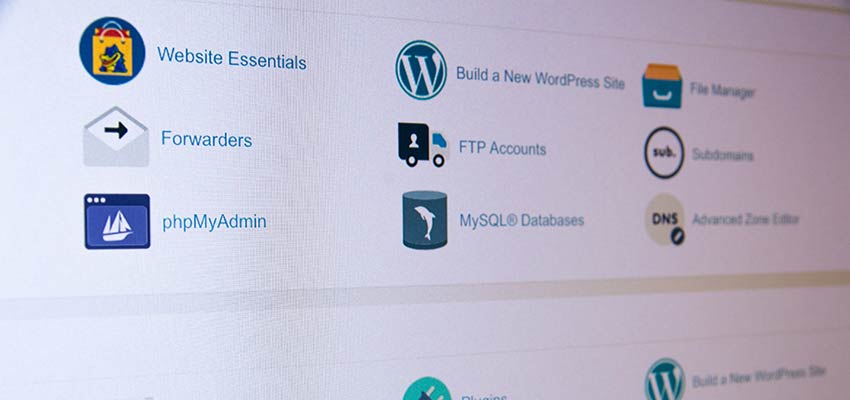 A web hosting control panel.