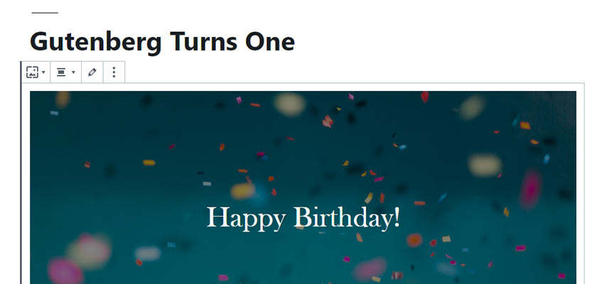 The Gutenberg Cover Block.