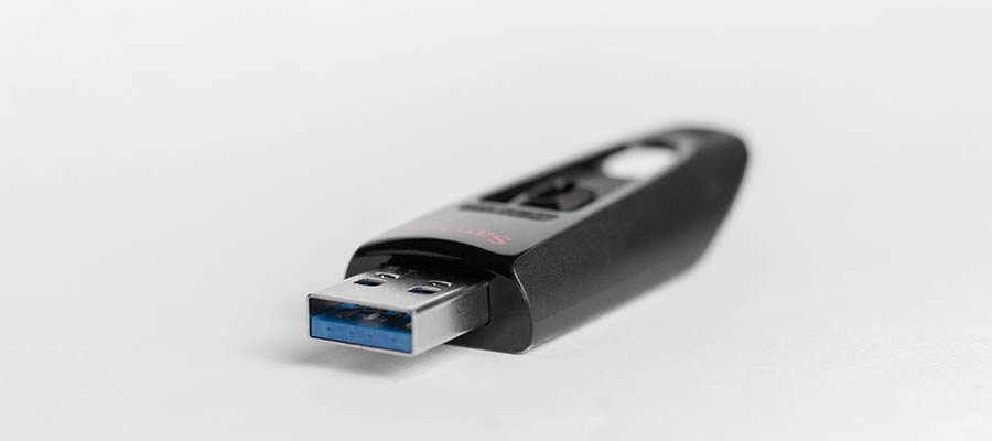A USB flash drive.