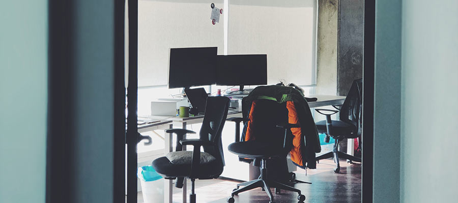 An empty office.
