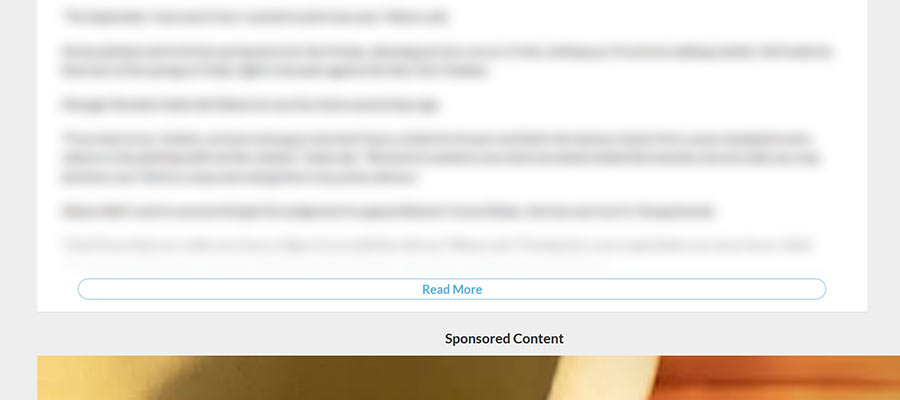 Forcing users to click a "read more" button within the content can be frustrating.